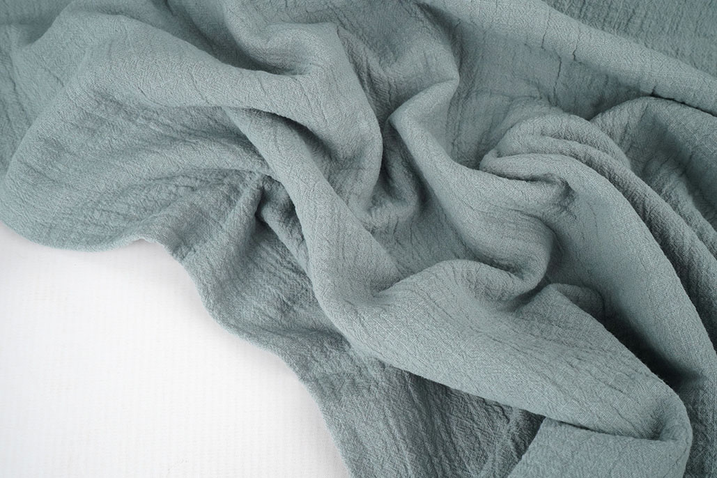 Double Gauze Slub - Grey-Blue