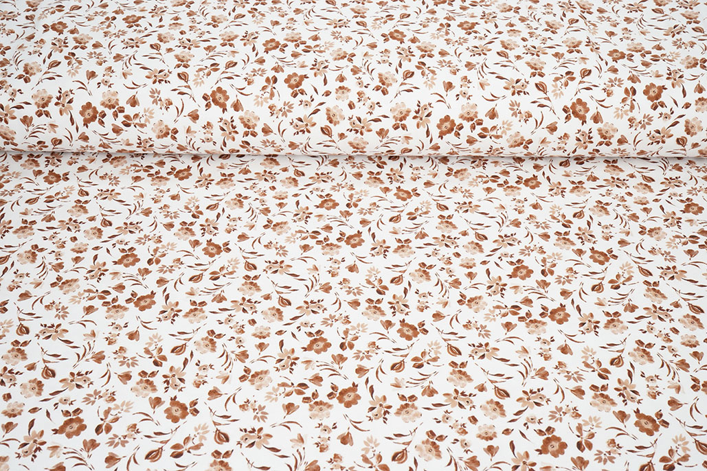 Digital  Cotton Jersey Flowers Nora