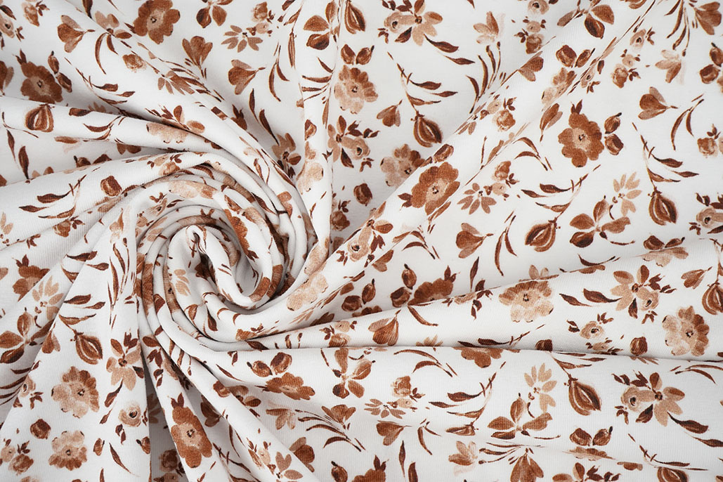 Digital Cotton Jersey Bloemen Nora
