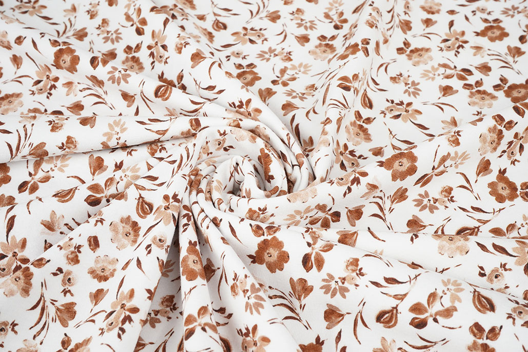 Digital Cotton Jersey Bloemen Nora
