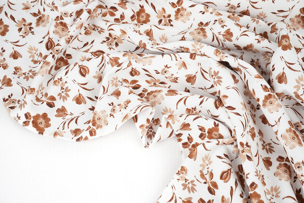 Digital Cotton Jersey Bloemen Nora