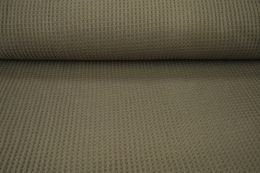 Gebreide Wafel Army Groen