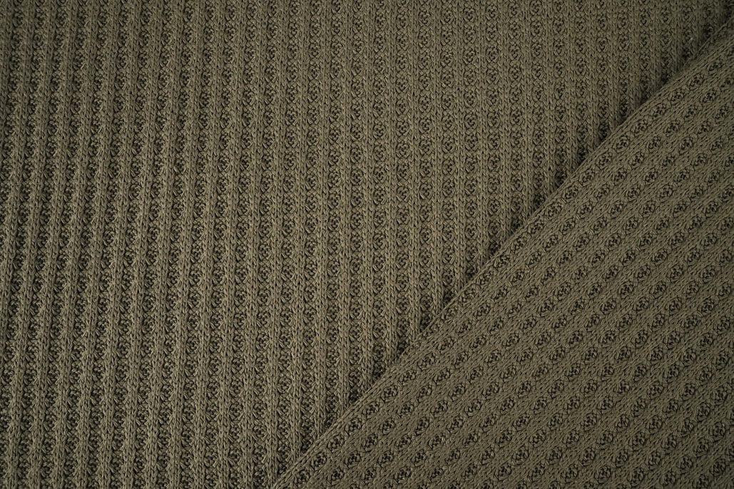 Gestrickte Waffel Armeegrün