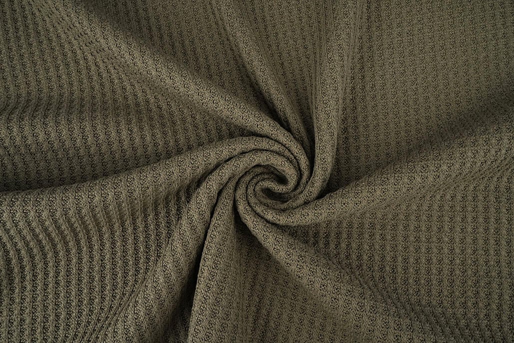 Waffle Big Knit Army Green