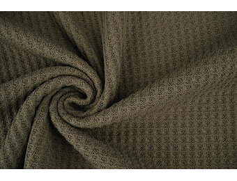 Gebreide Wafel Army Groen