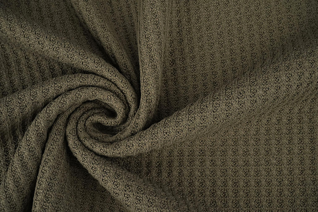 Gestrickte Waffel Armeegrün