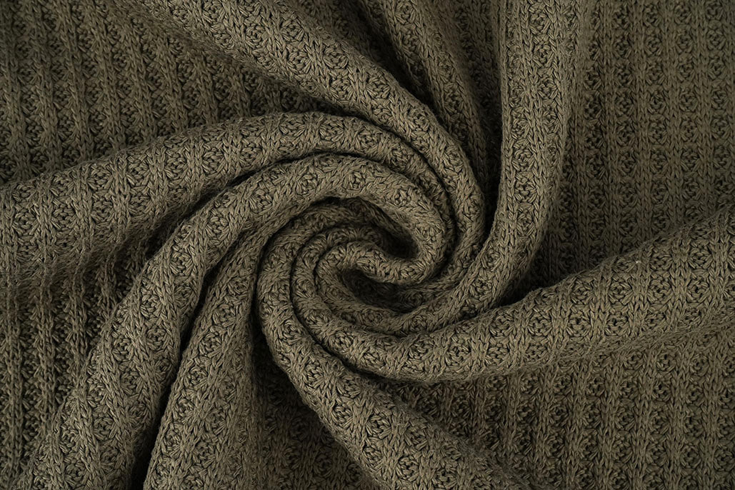 Gestrickte Waffel Armeegrün