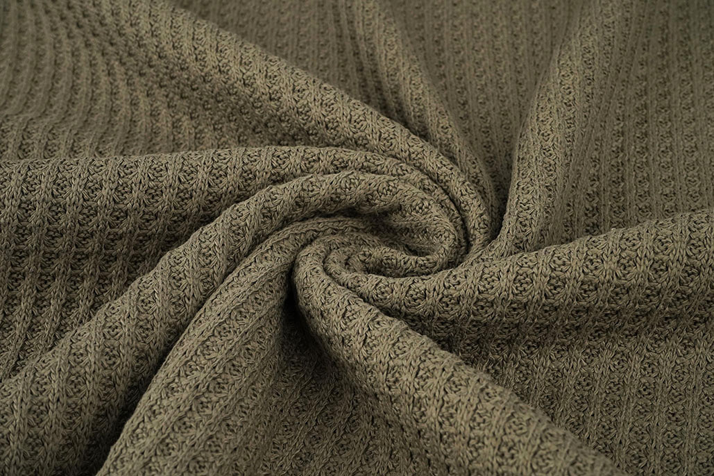 Gestrickte Waffel Armeegrün