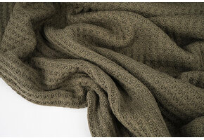 Waffle Big Knit Army Green