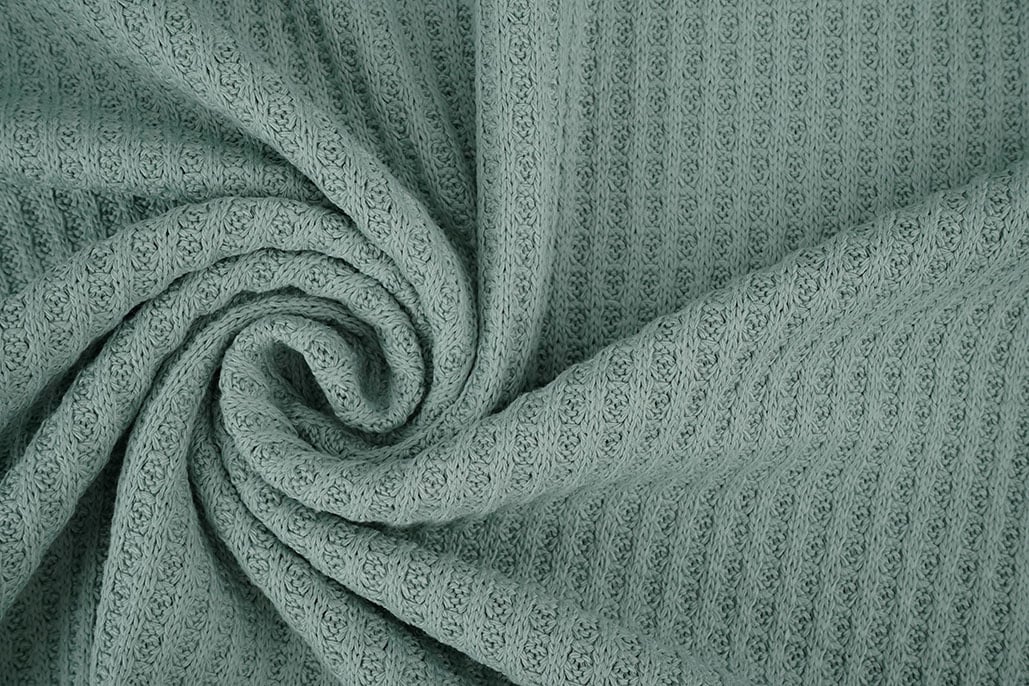 Waffle Big Knit Old Green