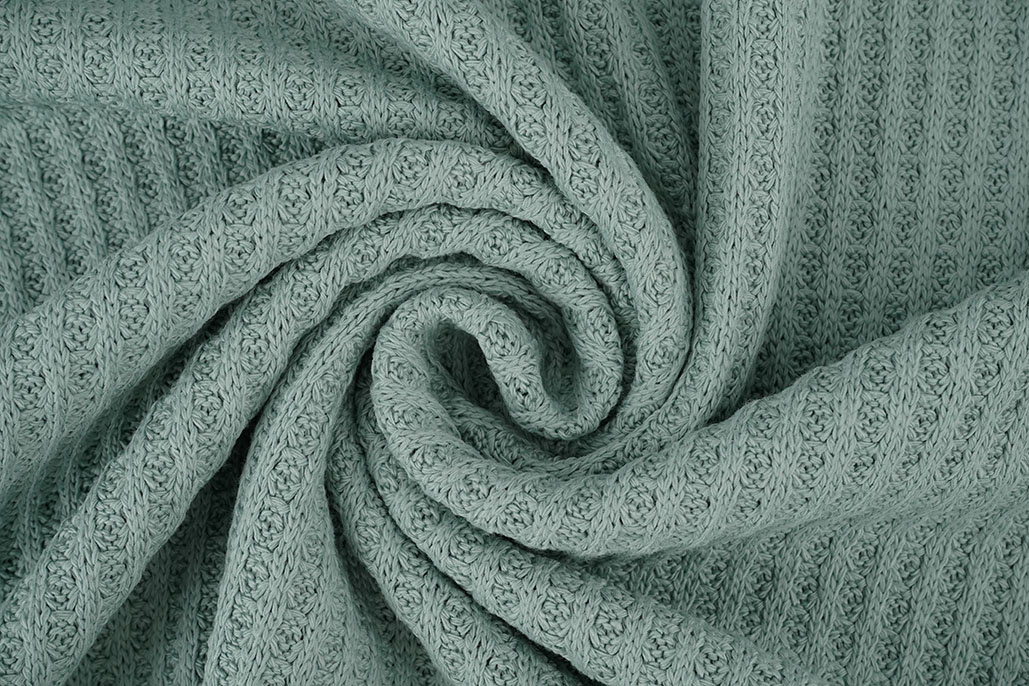 Gestrickte Waffel Altgrün