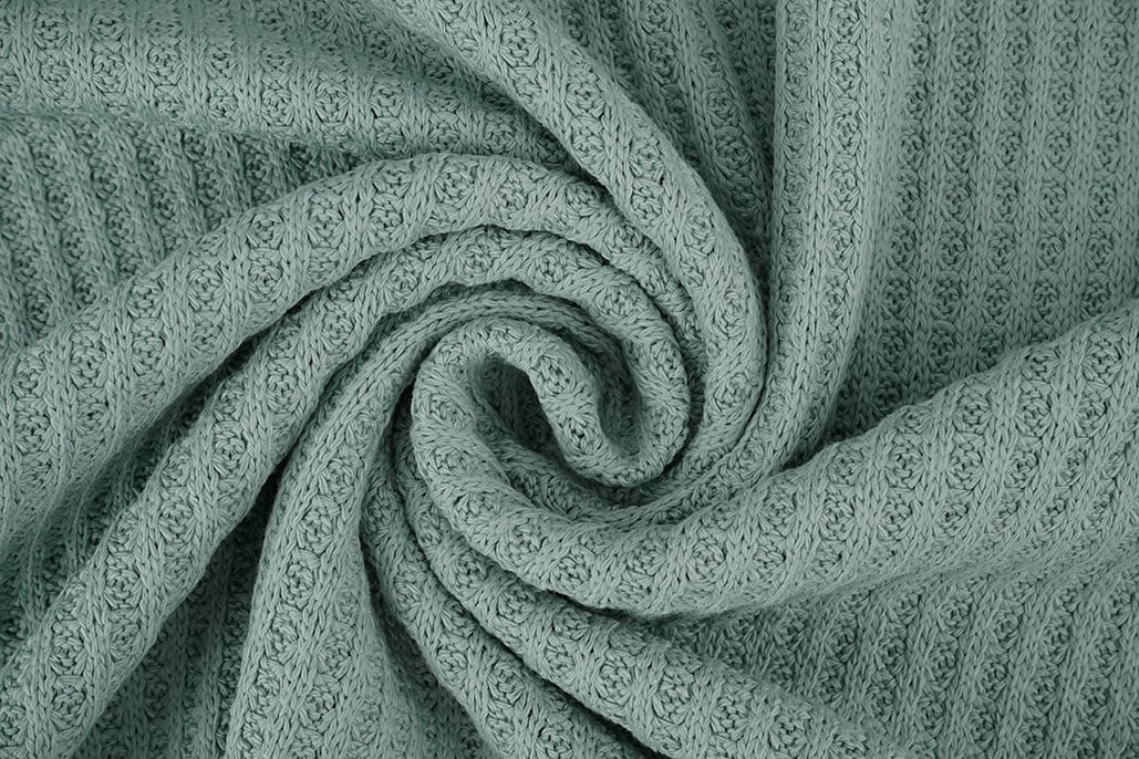 Waffle Big Knit Old Green