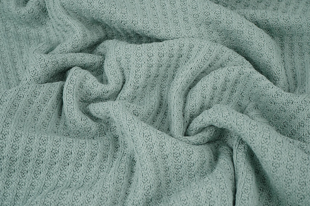 Gestrickte Waffel Altgrün