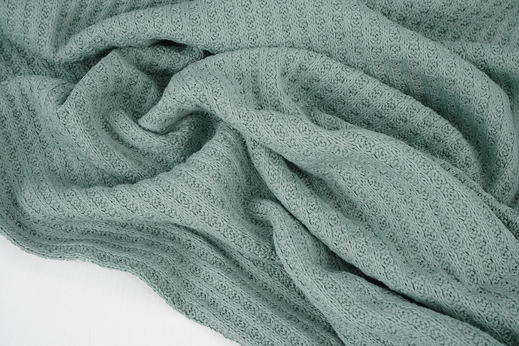 Gebreide Wafel Oud Groen