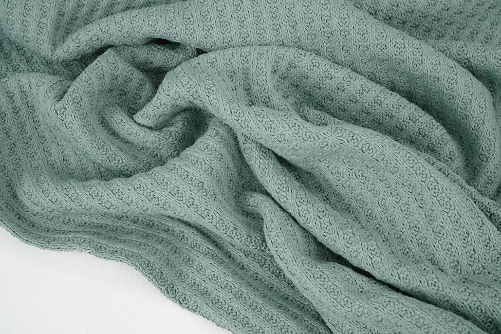 Waffle Big Knit Old Green