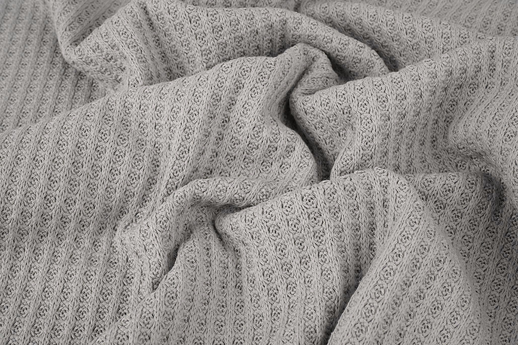 Gestrickte Waffel Grau