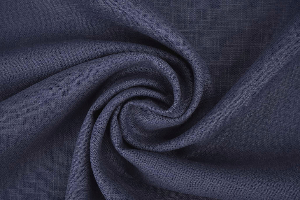Gewaschenes Leinen Indigo Blau
