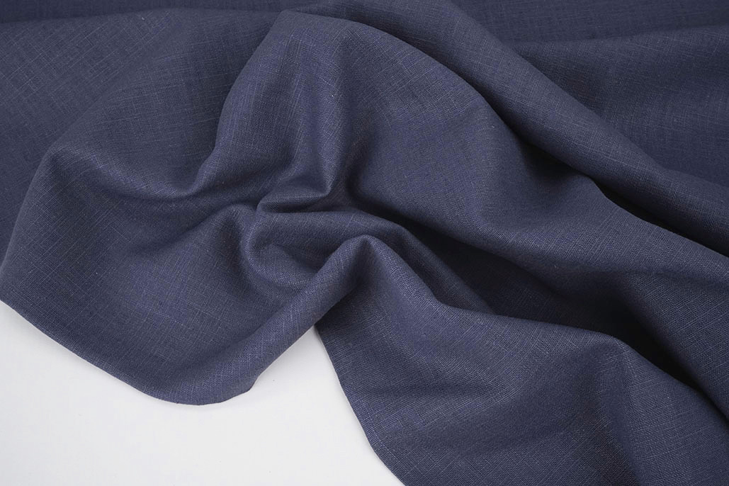 Gewassen Linnen Indigo Blauw