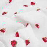 Double Gauze Strawberry White