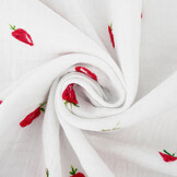 Double Gauze Strawberry White