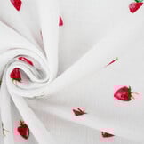 Double Gauze Strawberry White
