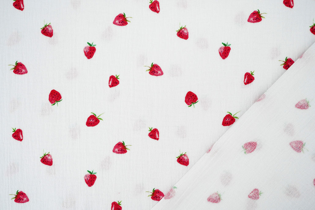 Hydrofiel Aardbei  Wit