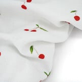 Double Gauze Cherry White