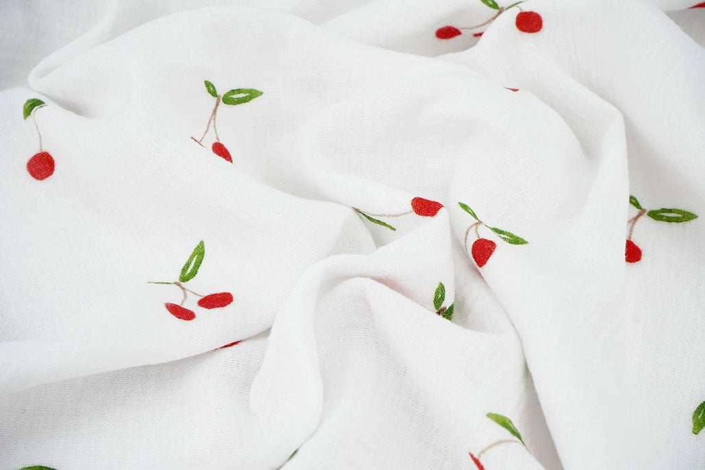 Double Gauze Cherry White