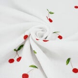 Double Gauze Cherry White