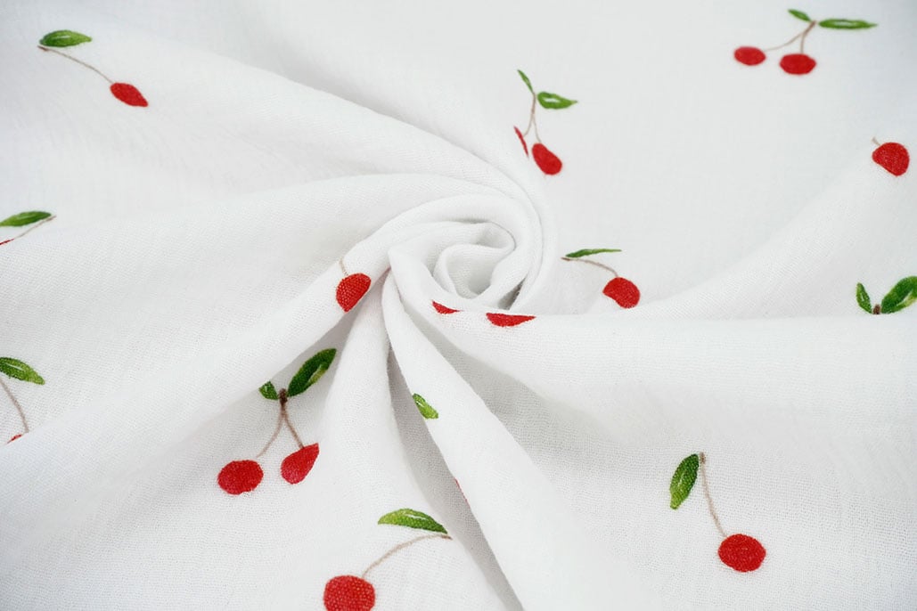 Double Gauze Cherry White