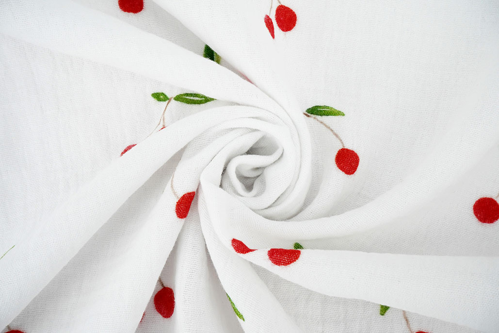 Double Gauze Cherry White