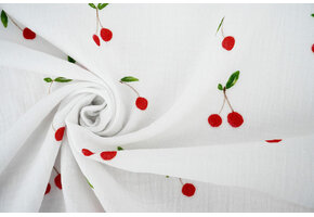 Double Gauze Cherry White