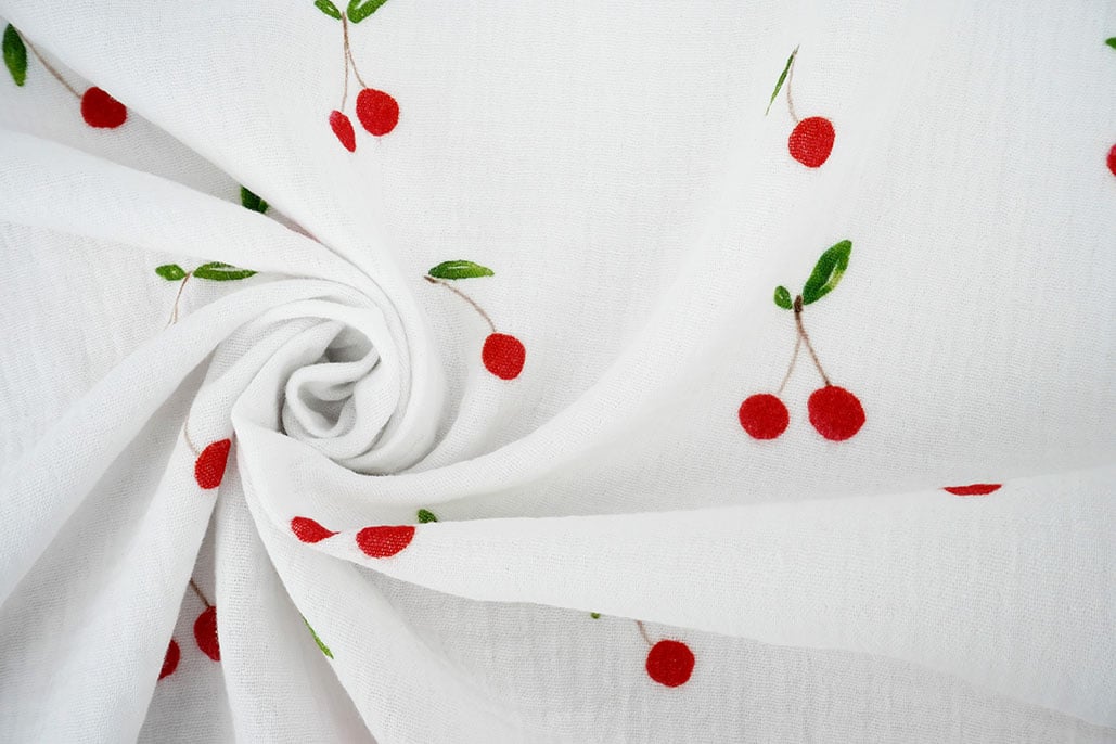 Double Gauze Cherry White