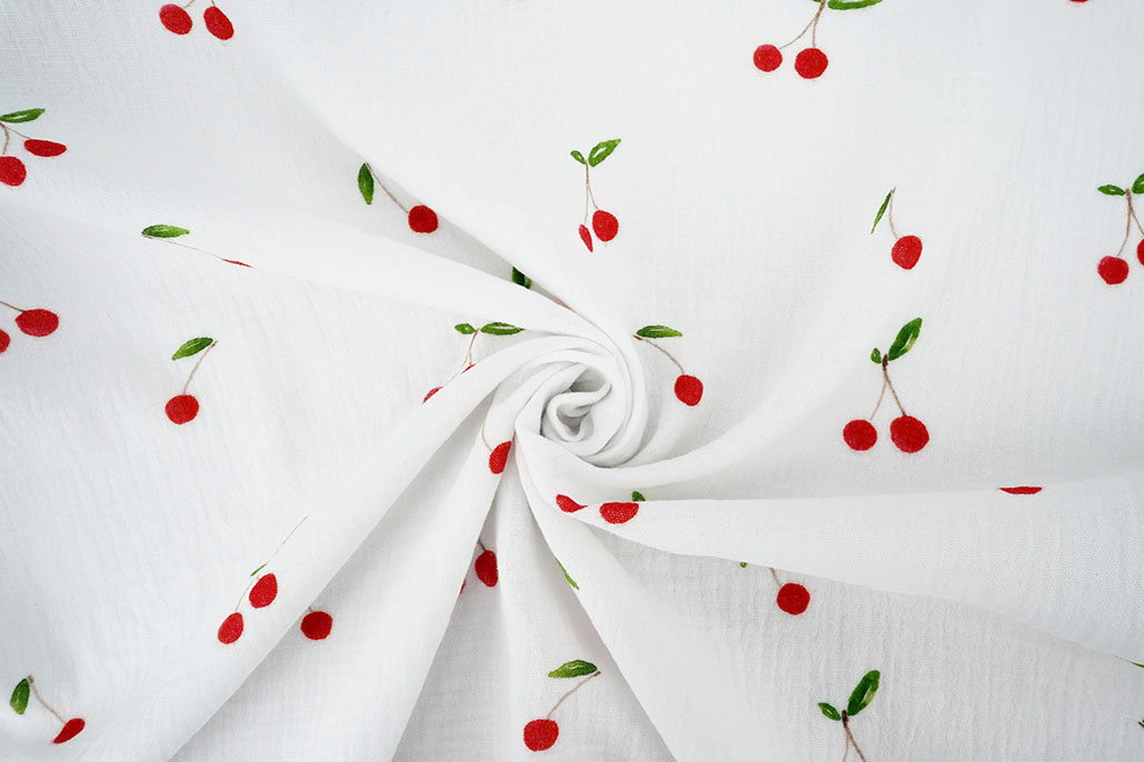 Double Gauze Cherry White