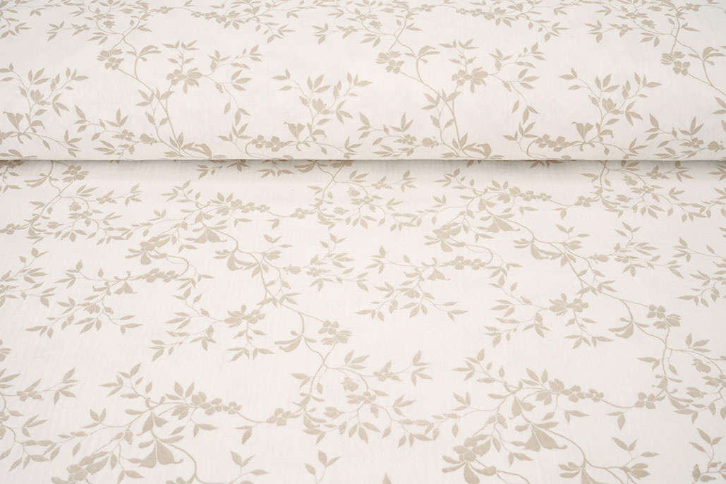 Baumwoll Musselin Olivia Off-White