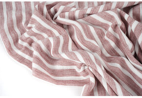 Linenlook Stripes Cerise Red