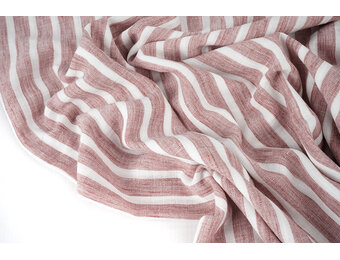 Linnenlook Strepen Cerise Rood