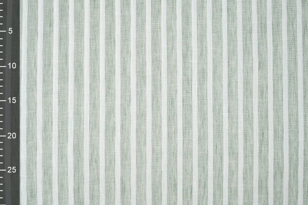Leinenoptik Streife Altgrün