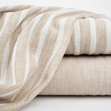 Linnenlook Strepen Beige