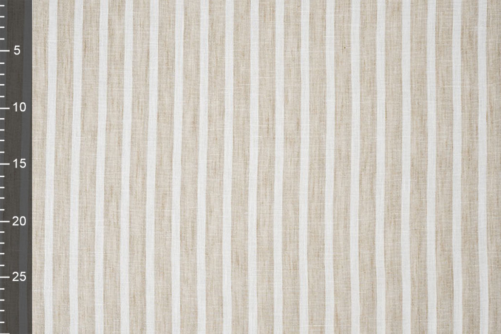 Linnenlook Strepen Beige