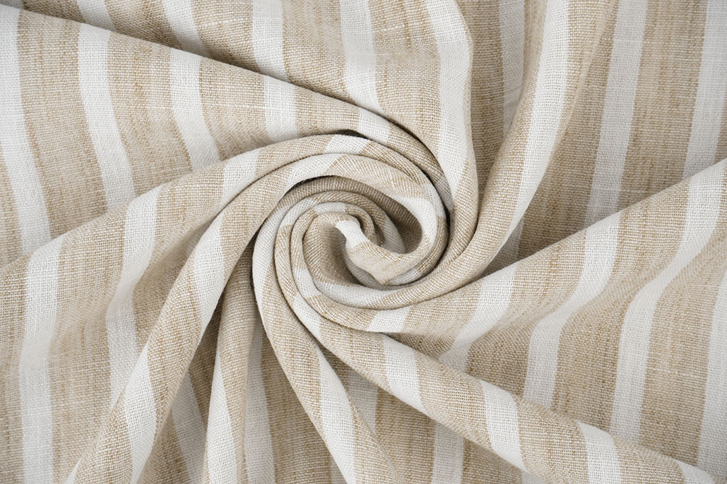 Linnenlook Strepen Beige