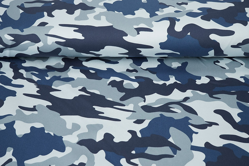 Camouflage Denim Blau