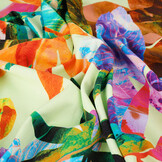 Cotton Jersey Blättern Cato Grün