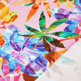 Cotton Jersey Leaves Cato Pink
