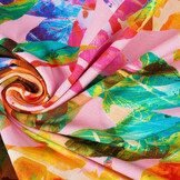 Cotton Jersey Bladeren Cato Roze