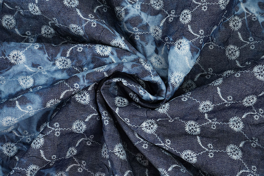 Bedrukte Crinkle Jeans Josephine