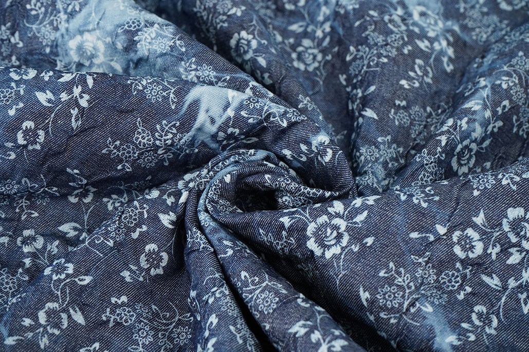 Bedruckte Crinkle Jeans Camille