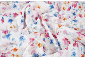 Baumwoll Musselin Blumen Kiki