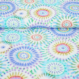 Stretch Katoen Bowien Lila Blauw