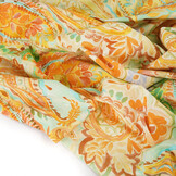 Stretch Cotton Ceylin Orange Green